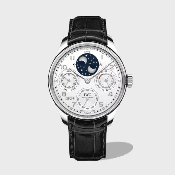 포르투기저 퍼페츄얼 캘린더 화이트골드 화이트 다이얼 / APS IW503406 / 44mm / 안정적인 포르투갈 VII 기본 무브먼트,72시간 파워리저브