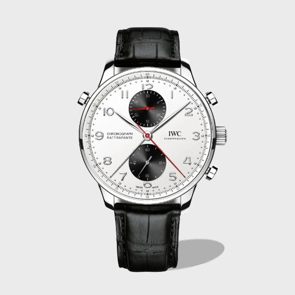 포르투기저 크로노그래프 칼리버 블랙/화이트 다이얼 레더 스트랩 / ZF IWC371411 / 40.9mm / 크기 40.9mm 두께 13.5mm Cal.7750 무브먼트