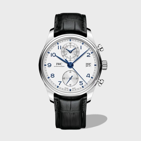 포르투기저 크로노그래프 클래식 화이트 다이얼 레더 스트랩 / YL IW390403 / 42mm / 크기 42mm 두께 14.5mm Cal.89361 무브