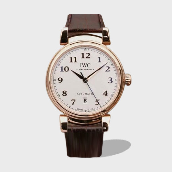 다빈치 오토매틱 로즈골드 화이트 다이얼 레더 스트랩 / MKS IW458309 / 40mm / 크기 40mm 두께 10mm Cal.2892 무브