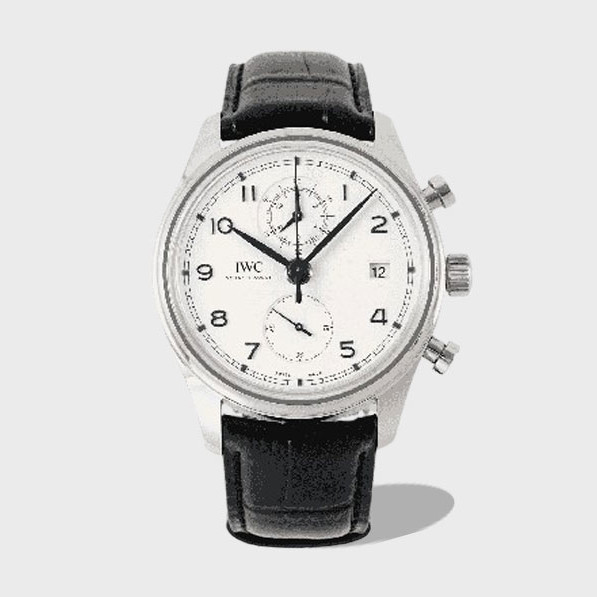 포르투기저 다빈치 크로노그래프 클래식 화이트 다이얼 레더 스트랩 / APS IW390302 / 44mm / Cal.89361 크로노그래프 기계식 무브먼트, 두께 16.5mm