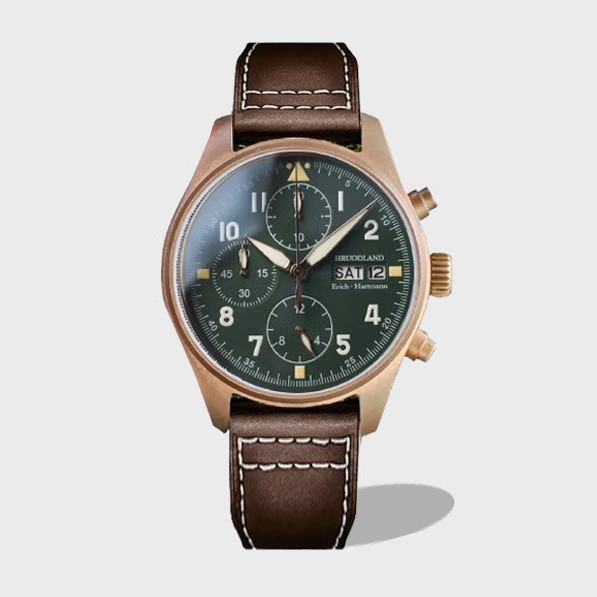 파일럿 크로노그래프 스핏파이어 브론즈 레더 스트랩 / ZF IW387902 / 41mm / 크기 41mm 두께 15.3mm Cal.7750 무브