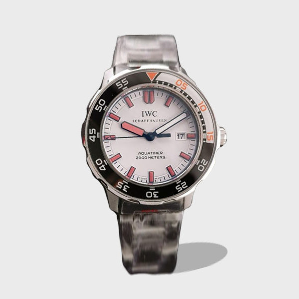 아쿠아타이머 스틸 화이트/오렌지 다이얼 SS 브레이슬릿 / IWS IW356807 / 44mm / 크기 44mm Cal.2892 무브