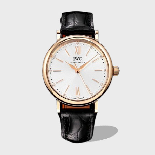 포르토피노 레이디 로즈골드 화이트 다이얼 레더스트랩 / NR IW357401 / 34mm / 크기 34mm Cal.2892 무브