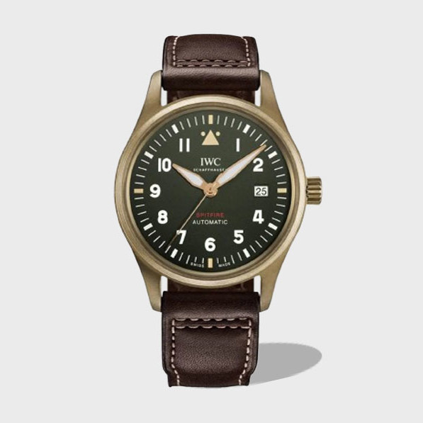파일럿 스핏파이어 브론즈 블랙 다이얼 레더 스트랩 / MKS IW326802 / 39mm / 크기 39mm 두께 10.5mm Cal.9015 무브