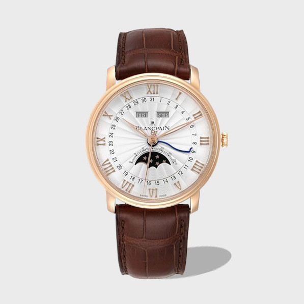 클래식 빌레레 문페이즈 화이트 다이얼 로즈골드 레더 스트랩 40mm V3버전 / OM 6654-3642-55B / 40mm / cal.6654 자동 기계식 무브먼트