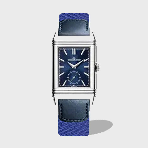리베르소 Tribute Monoface Small Seconds 블루 다이얼 브레이디드/가죽 스트랩 / MG Q397848J / 46mm / 46mmx28mm/아시아 수동 와인딩 무브먼트
