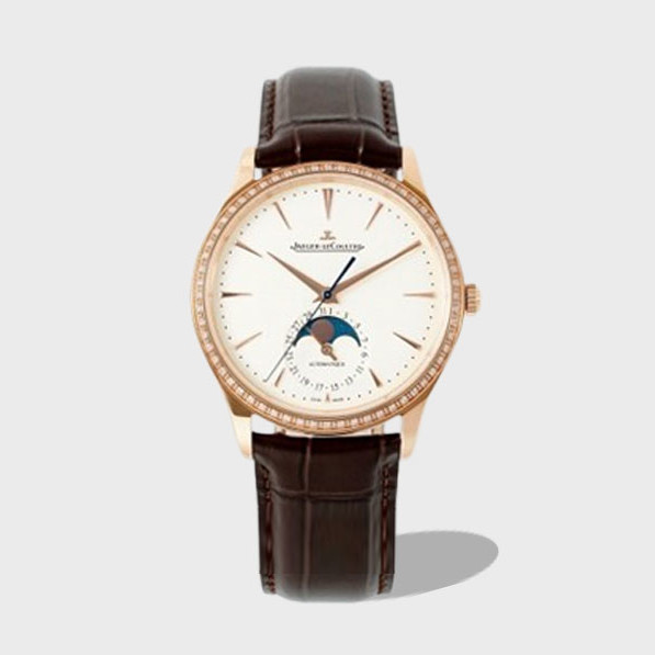 마스터 울트라씬 문페이즈 로즈골드 다이아베젤 레더 스트랩 / APS Q1362503 / 39mm / cal.925 통합 무브먼트