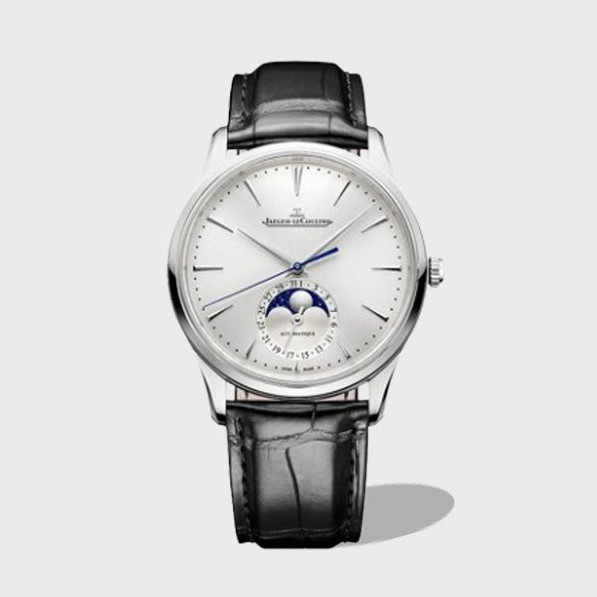 JL 마스터 울트라 씬 문페이즈 화이트골드 화이트 다이얼 레더 스트랩 / APS Q1368430 / 39mm / cal.925 통합 무브먼트