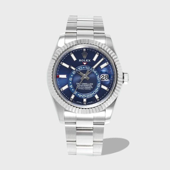 스카이드웰러 청판 다이얼 SS 오이스터 브레이슬릿 / ZF 326934 / 42mm / 28800vph의 Asian 2824 자동 무브먼트